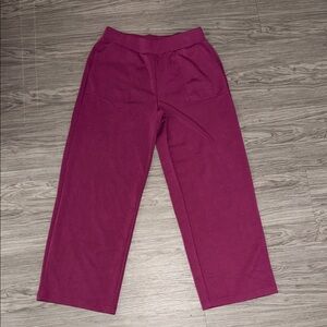 Mondetta Womens Magenta Wide Leg Lounge Sweatpants Medium Elastic Waist Pocket
